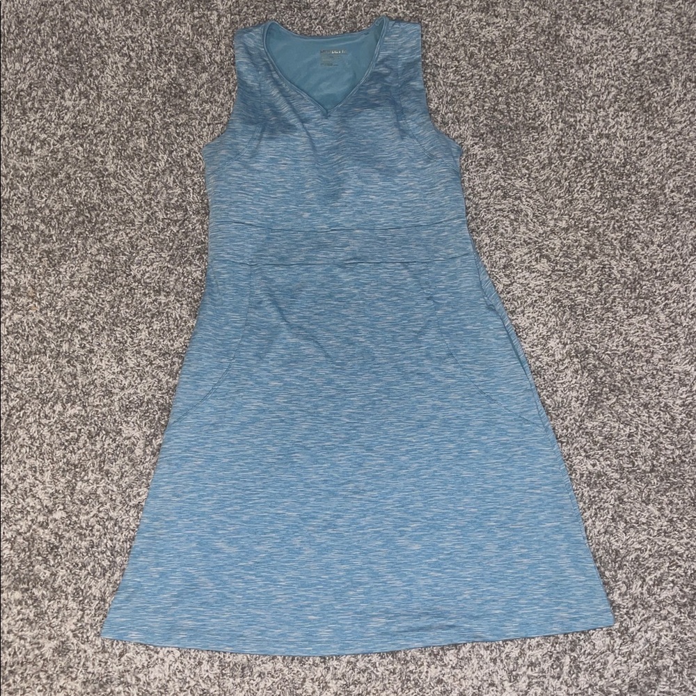 Mondetta Activewear Dress Sports Tennis Built In Bra Blue Stretch Athletic